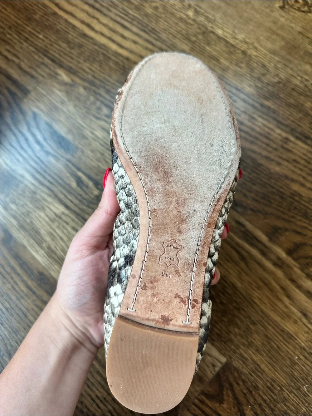 Tory Burch Snake-Print Ballet Flats
